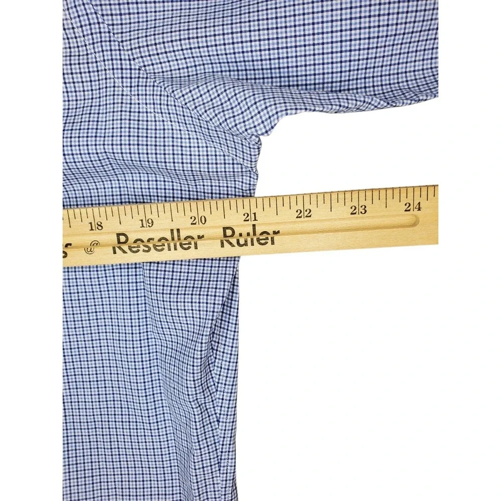Polo Ralph Lauren Mens 14.5 33 Blue Plaid Classic Fit Button Up Shirt